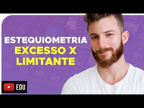 Thumbnail da aula: Estequiometria - Excesso x Limitante – DICA ENEM – Prof. Marcus