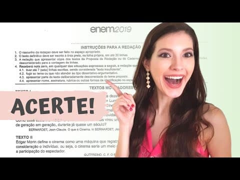 Thumbnail da aula: Como ACERTAR o TEMA DA REDAÇÃO do ENEM | Sarah Schollmeier
