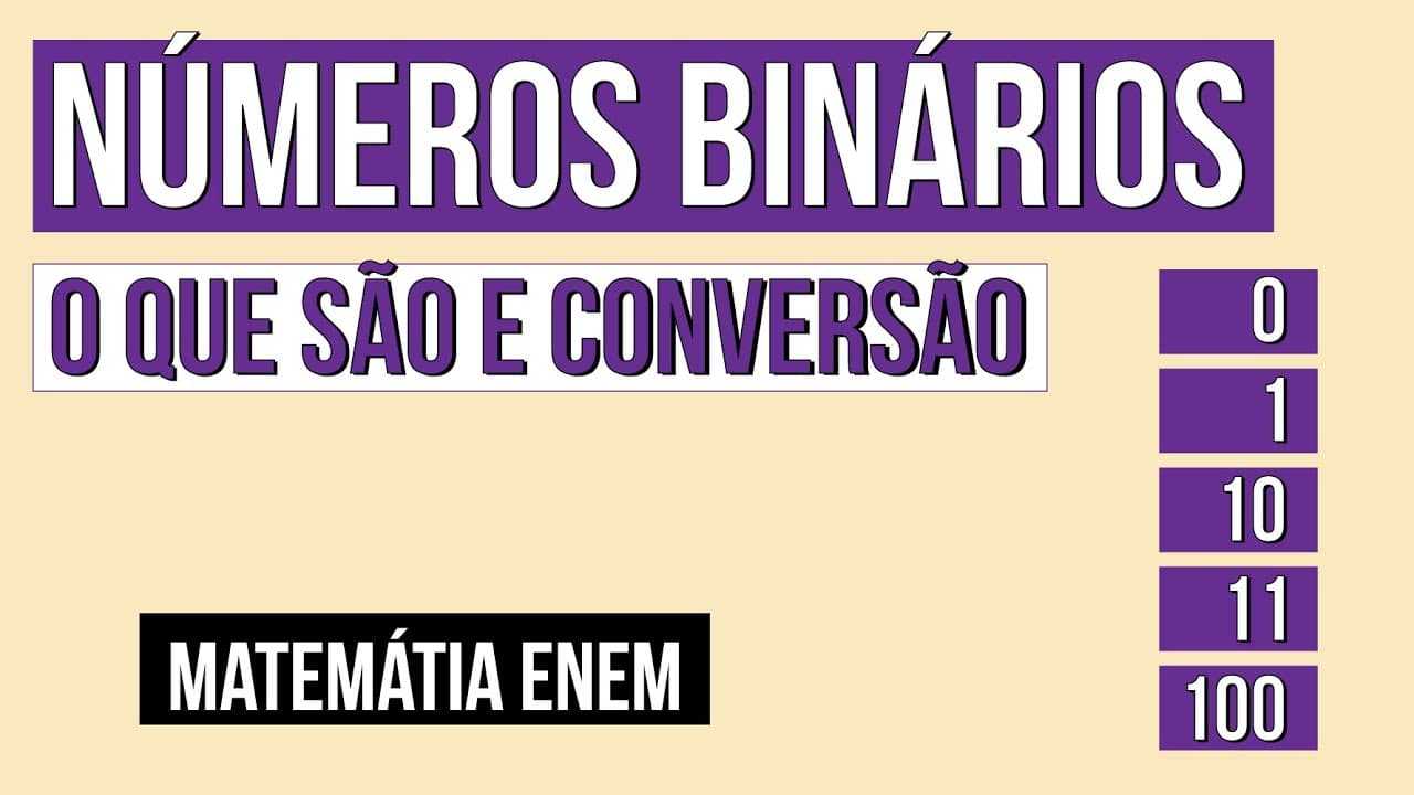 Thumbnail: NÚMEROS BINÁRIOS: o que são e conversão | Matemática para o Enem | Lucas Borguezan