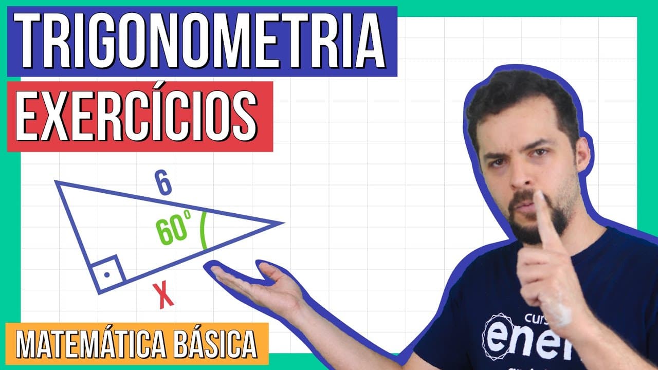 Thumbnail: TRIGONOMETRIA NO TRIÂNGULO RETÂNGULO (EXERCÍCIOS) | Resumo de Matemática para o Enem