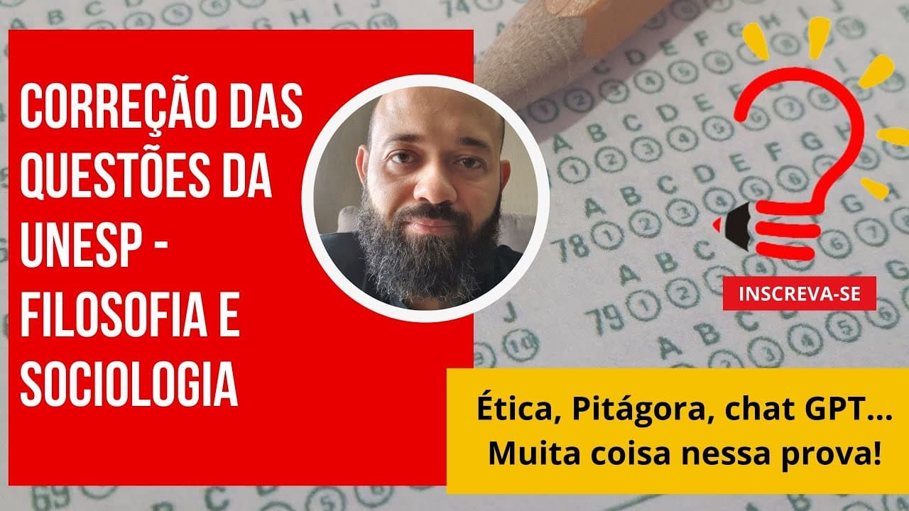 Thumbnail: Correção UNESP 2024   Filosofia e Sociologia