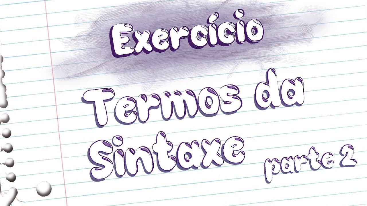 Thumbnail: Exercícios - Termos da Sintaxe 2 [Prof Noslen]