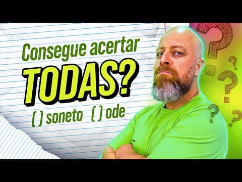 Thumbnail da aula: COMO ESTÃO os seus CONHECIMENTOS POÉTICOS? | Professor Noslen
