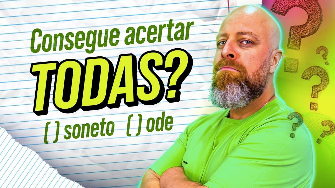 Thumbnail: COMO ESTÃO os seus CONHECIMENTOS POÉTICOS? | Professor Noslen