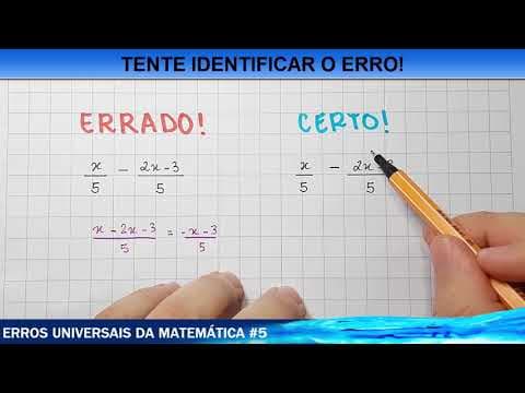 Thumbnail da aula: ☑️ 98% erram essa conta! Erros Universais VI - O sinal em frações algébricas