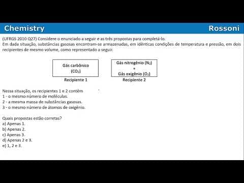 Thumbnail da aula: UFRGS 2010 Q27 - Equação de Clapeyron