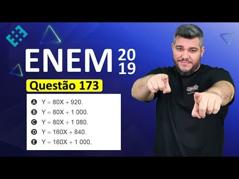 Thumbnail da aula: ✅ QUESTÃO 173 ENEM 2019 (Caderno Amarelo) 👉🏻 Uma empresa tem diversos funcionários