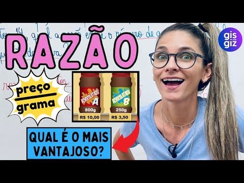 Thumbnail da aula: RAZÃO MATEMÁTICA | EXPLICAÇÃO E EXERCÍCIOS SOBRE RAZÃO | Prof. Gis/