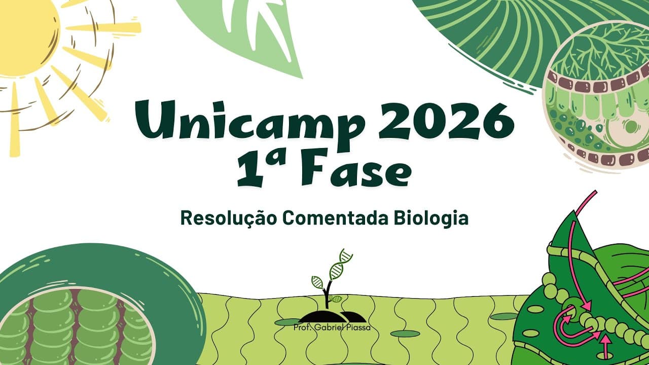 Thumbnail: RESOLUÇÃO UNICAMP 2026 1ª FASE (PROVA QX)