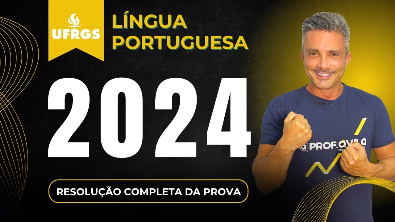 Thumbnail: Prova de Português UFRGS 2024 | Resolução comentada 📝