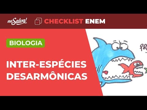 Thumbnail da aula: Relações Inter-Específicas Desarmônicas - Biologia | Checklist ENEM | Me Salva!