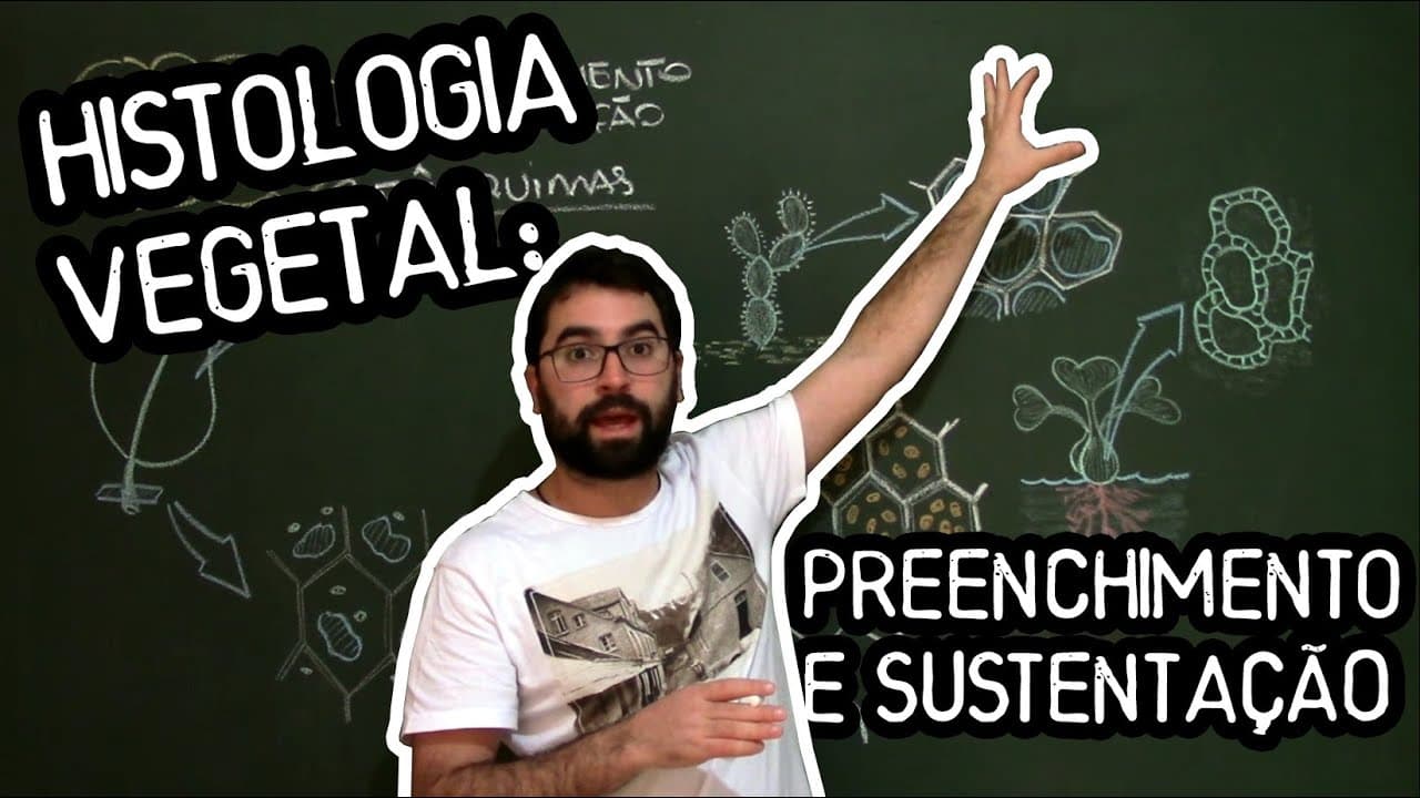Thumbnail: Parênquima, Colênquima e Esclerênquima - Aula 13 - Módulo V: Botânica (Prof. Guilherme)