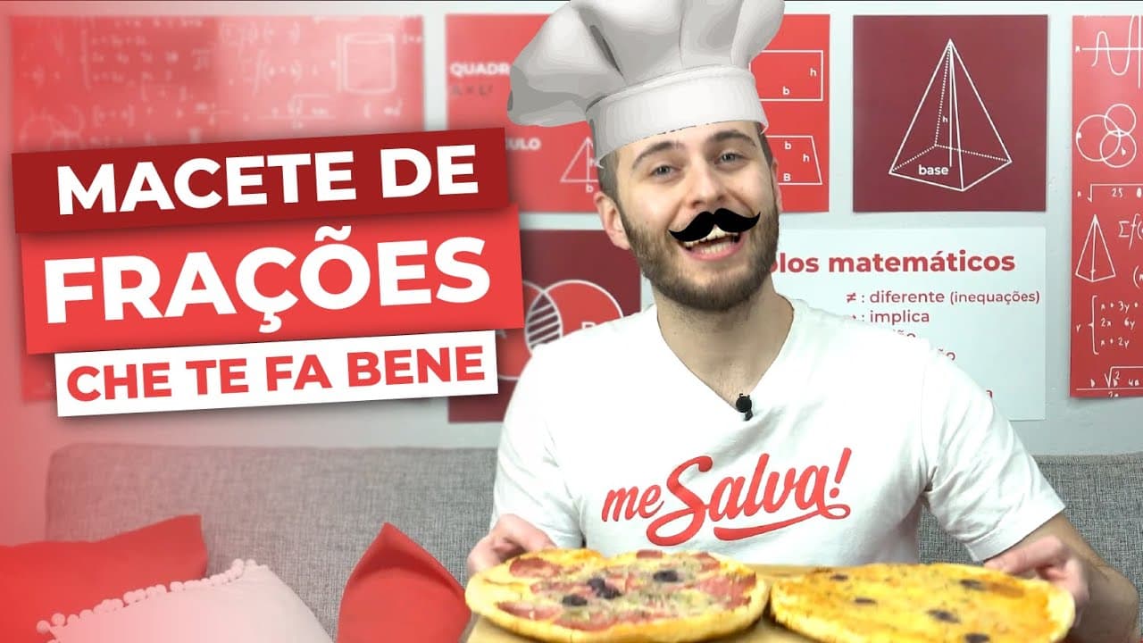Thumbnail: Frações sempre acabam em pizza! | Com Esse Macete Eu Não Caio | É MEME OU AULA? | Me Salva! ENEM