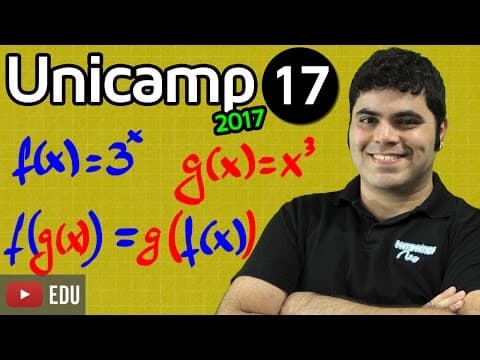 Thumbnail da aula: UNICAMP 2017 Matemática Questão de Função Composta e Equação do Terceiro Grau