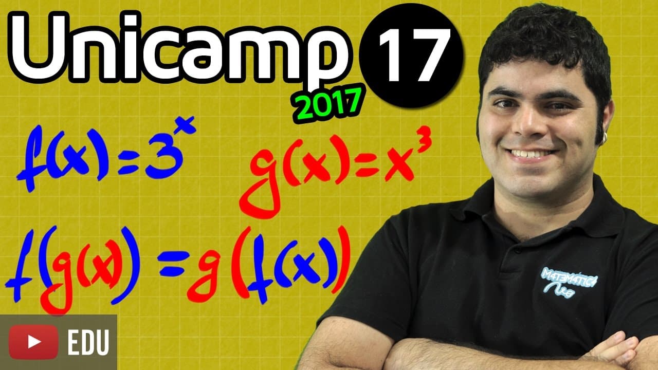 Thumbnail: UNICAMP 2017 Matemática Questão de Função Composta e Equação do Terceiro Grau
