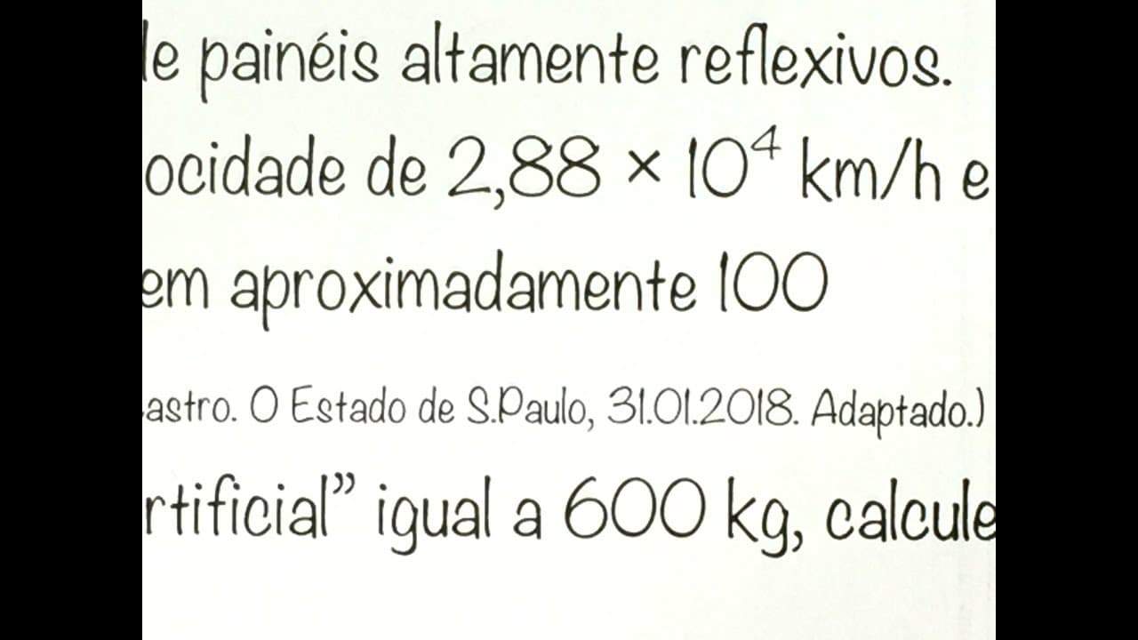 Thumbnail: FBNET | Dn EXTRA - UNESP 2018 - ENERGIA CINÉTICA e ACELERAÇÃO CENTRÍPETA da estrela artificial