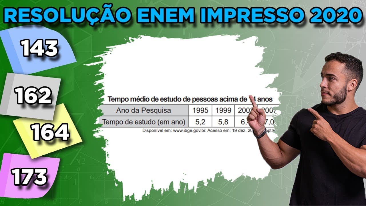 Thumbnail: 🔵 Questão 143  - Caderno Azul | Progressão Aritmética | MATEMÁTICA ENEM 2020