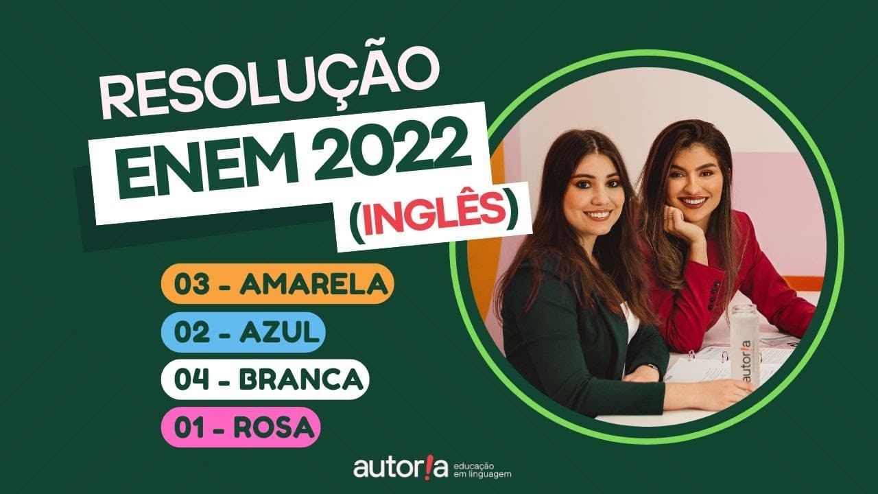 Thumbnail: Enem 2022 - Autoria Linguagem - Questão 03 (Inglês) | Linguagens, prova amarela