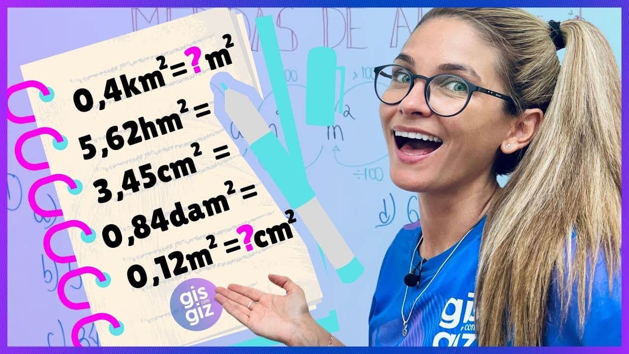 Thumbnail: MEDIDA DE ÁREA - APRENDA COM EXERCÍCIOS