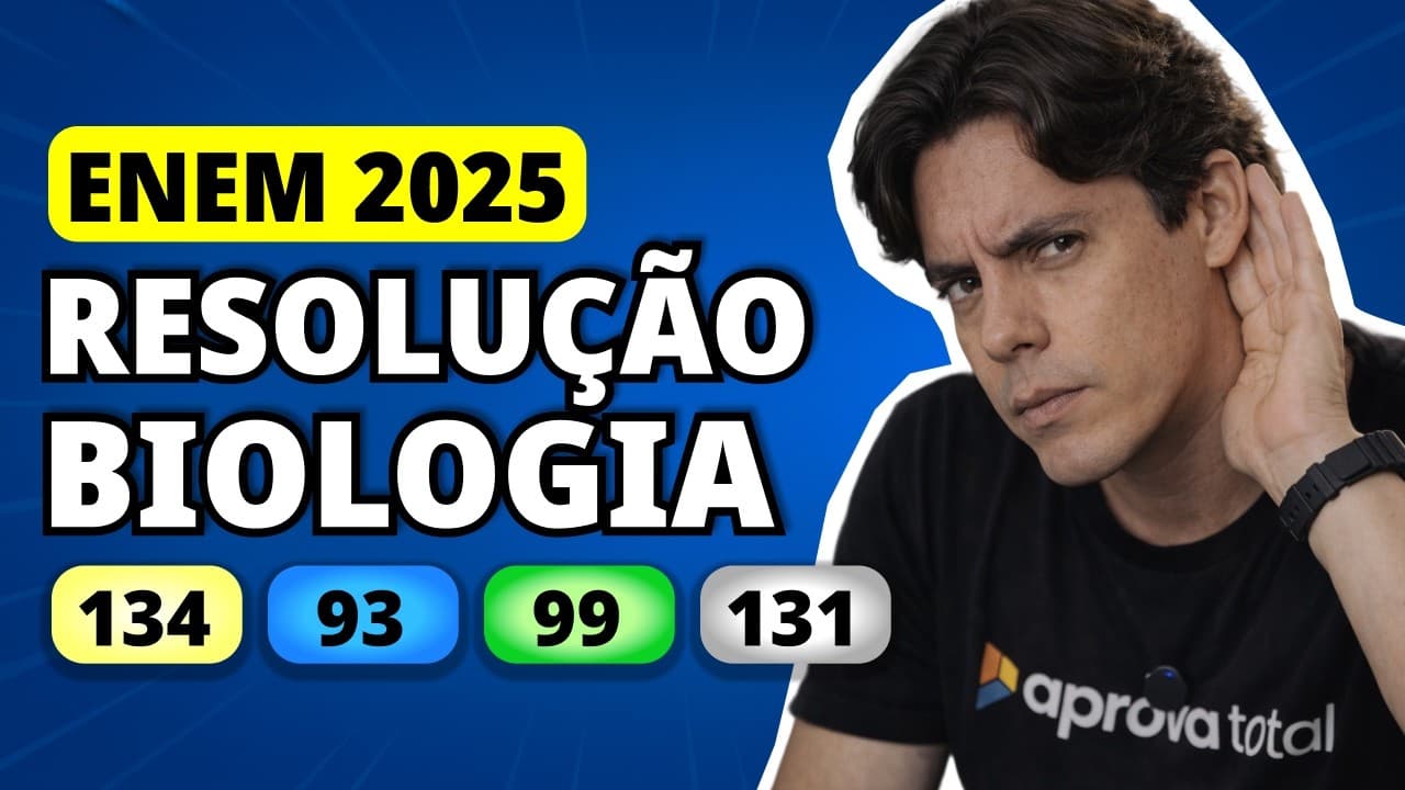 Thumbnail: ENEM 2025 BIOLOGIA – Questão 134 | Os funcionários de um zoológico observaram um aumento na taxa de