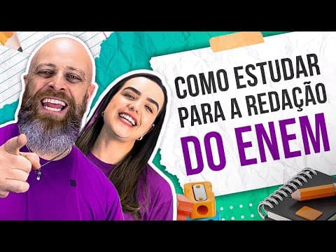 Thumbnail da aula: Como EU RECOMENDO que você ESTUDE para a REDAÇÃO do ENEM