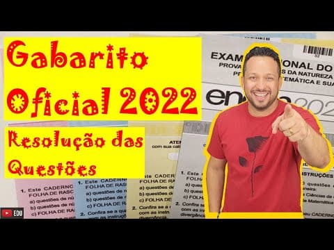 Thumbnail da aula: Gabarito Oficial ENEM 2022 - Resolução das questões de Biologia