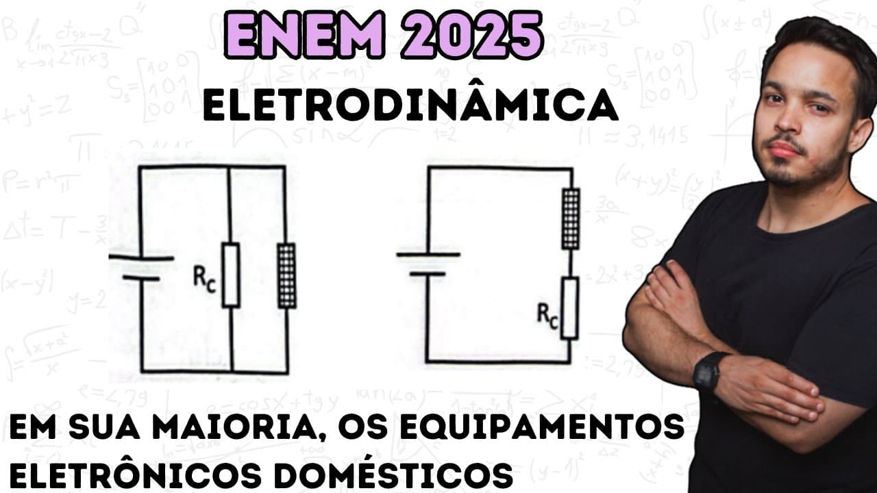 Thumbnail: ENEM 2025 - Em sua maioria, os equipamentos eletrônicos domésticos demandam baixa potência elétrica