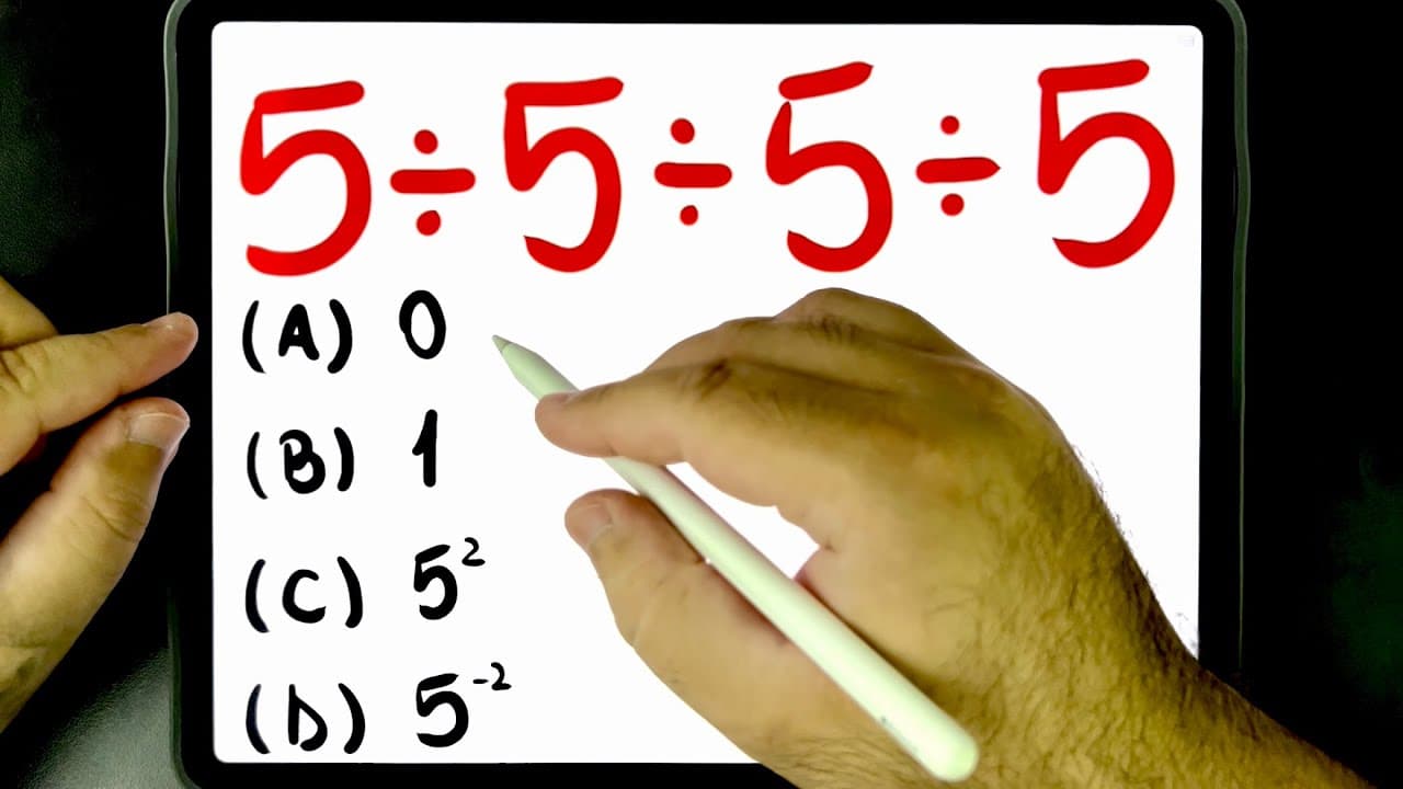 Thumbnail: 🔥 CONTA DE DIVISÃO DIFÍCIL DE ACERTAR! Você consegue resolver 5 dividido por 5, dividido por 5…?