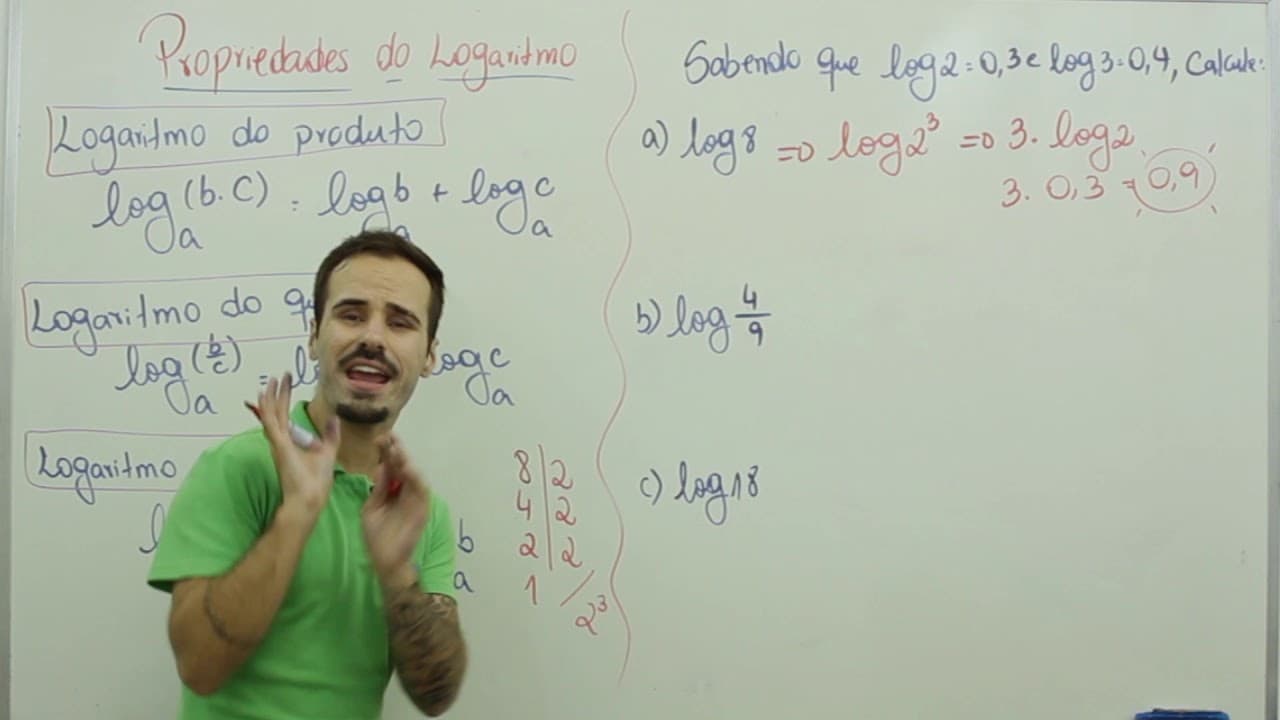 Thumbnail: Matemática   Propriedades do Logaritmo