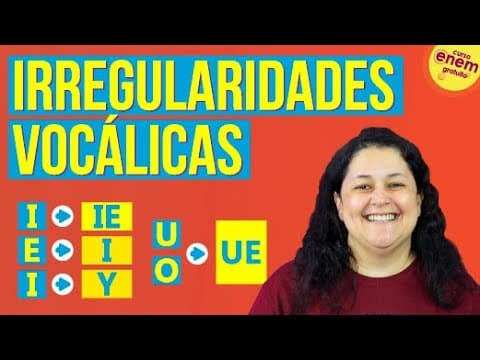 Thumbnail da aula: O QUE SÃO IRREGULARIDADES VOCÁLICAS NO ESPANHOL? (PRESENTE DO INDICATIVO) | Resumo para o Enem