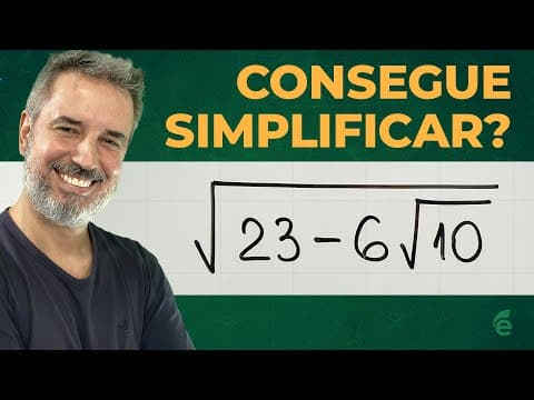 Thumbnail da aula: Desafio de Matemática Básica: como simplificar √(23−6√10) ? [Horizontal]