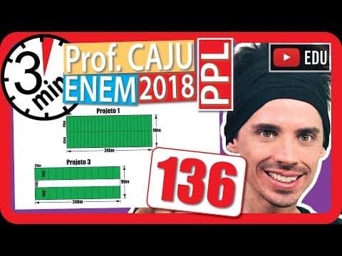 Thumbnail da aula: 🏃 ENEM 2018 PPL 136 👉 LUCRO Uma empresa de construção comprou um terreno de formato retangular por