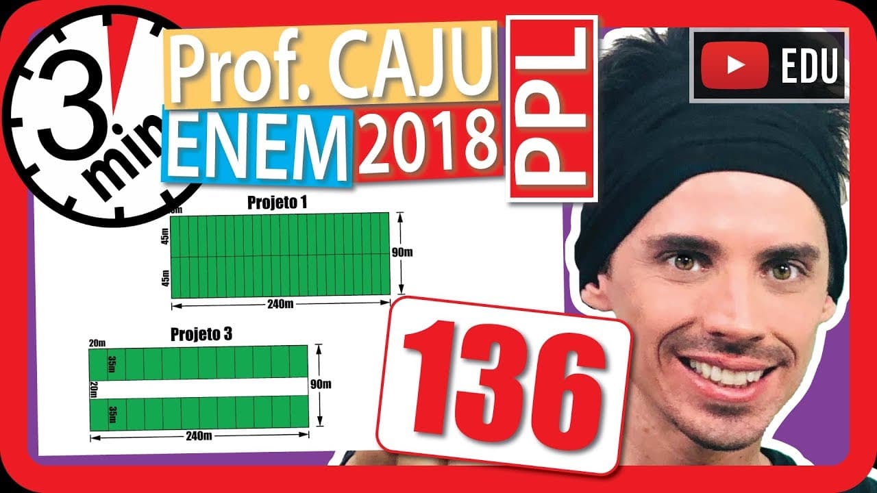Thumbnail: 🏃 ENEM 2018 PPL 136 👉 LUCRO Uma empresa de construção comprou um terreno de formato retangular por