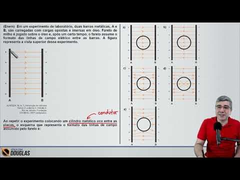 Thumbnail da aula: Enem 2024 Em um experimento de laboratório, duas barras metálicas, A e B, são carregadas