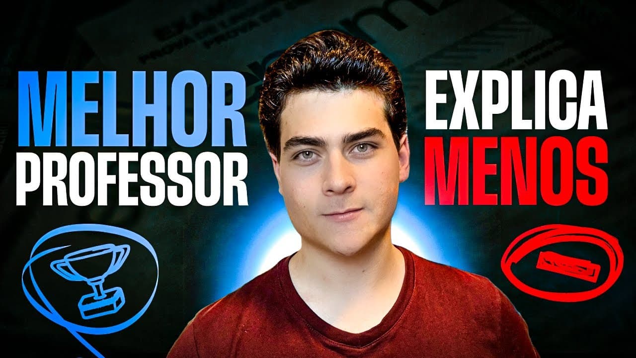 Thumbnail: Ninguém te contou: o MELHOR professor NÃO É quem explica mais conteúdo