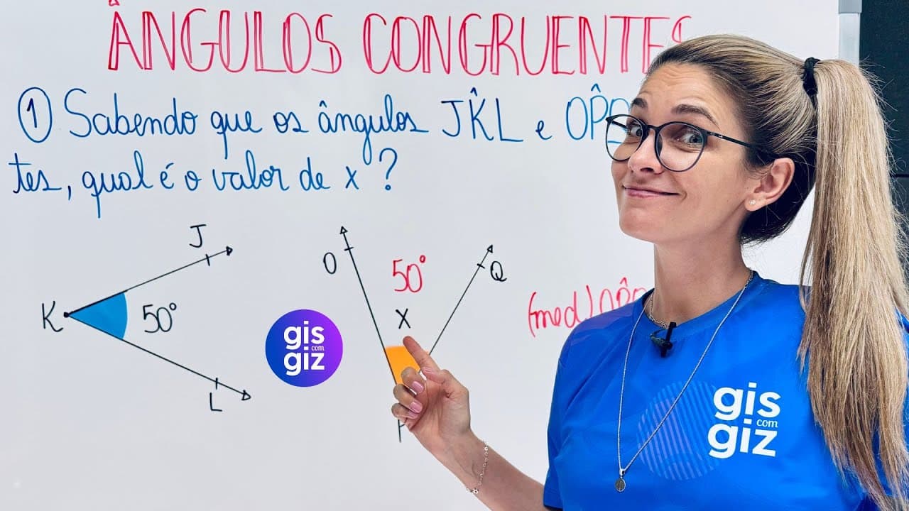 Thumbnail: ÂNGULOS CONGRUENTES: Exercícios Resolvidos Passo a Passo | Geometria