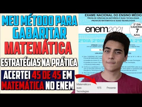Thumbnail da aula: COMO GABARITAR MATEMÁTICA no Enem - MACETES e TÉCNICAS na prática