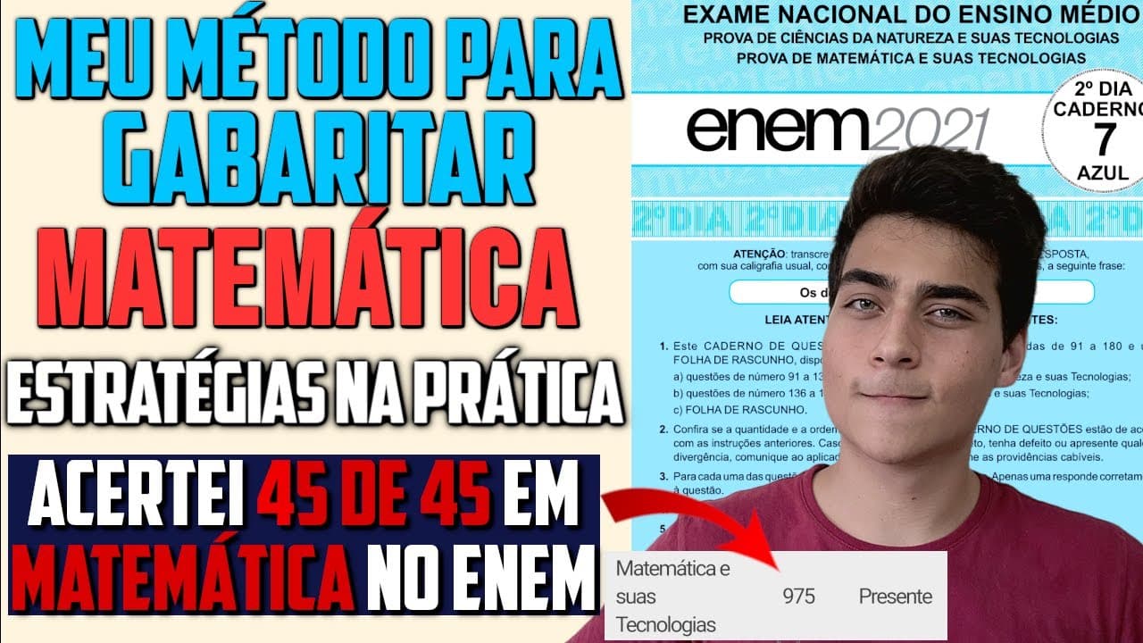 Thumbnail: COMO GABARITAR MATEMÁTICA no Enem - MACETES e TÉCNICAS na prática