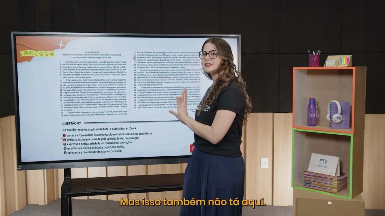 Thumbnail: Enem 2025 - No que diz respeito ao gênero bilhete