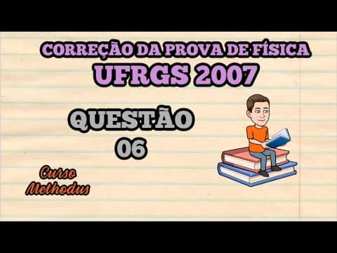 Thumbnail da aula: 06 de 2007 da prova de física da UFRGS - Sobre uma partícula, inicialmente em movimento retilíneo