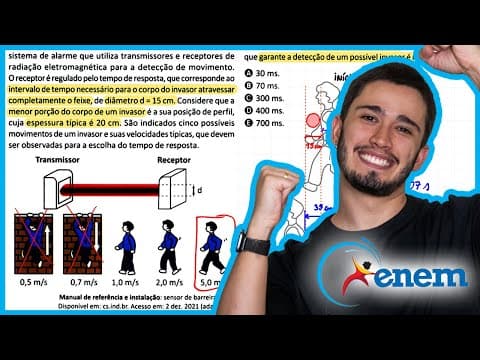 Thumbnail da aula: ENEM 2025 - A figura ilustra as informações contidas no manual de um sistema de alarme que utiliza