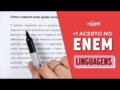 Thumbnail da aula: Como resolver questão difícil de LINGUAGENS | Revisão ENEM 2024 #JuntosAtéaProva