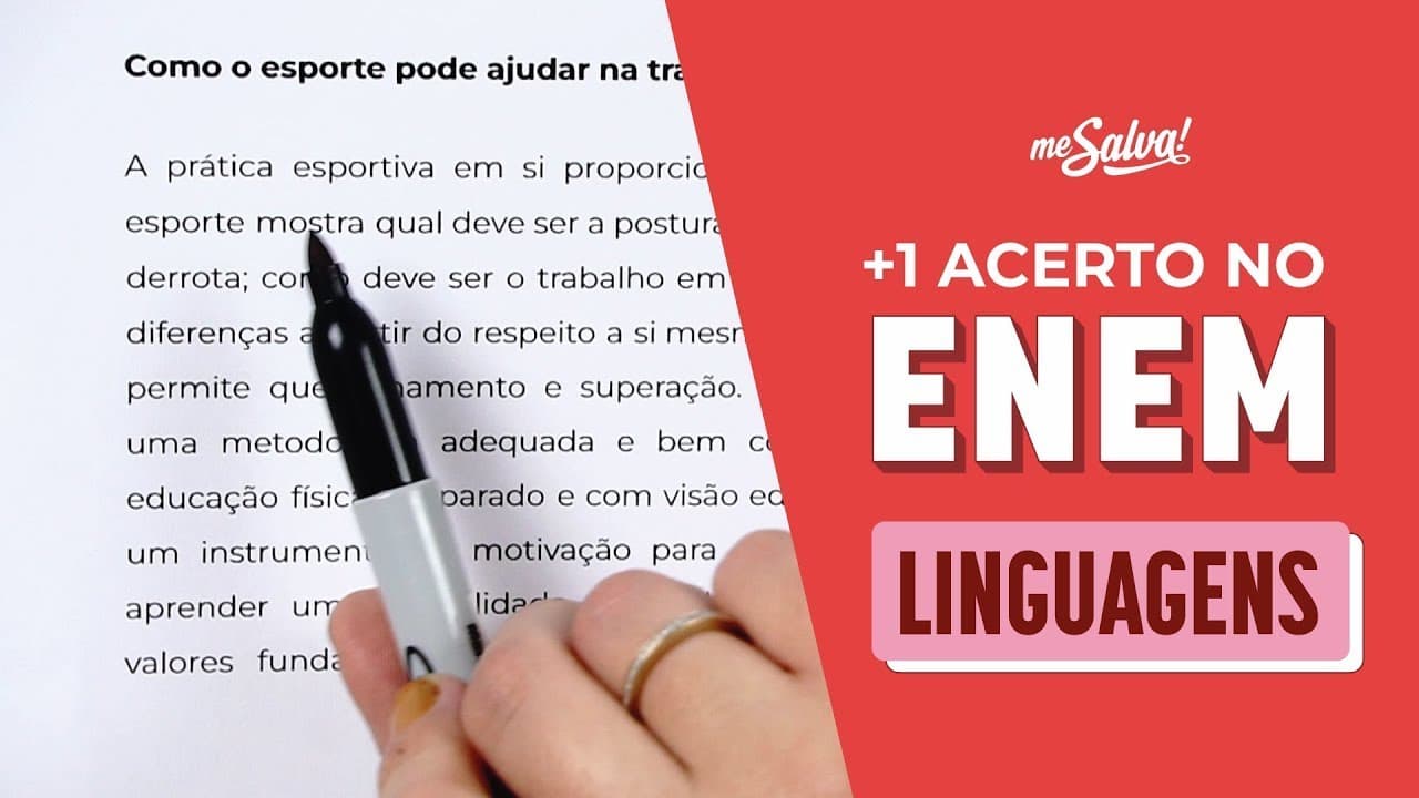 Thumbnail: Como resolver questão difícil de LINGUAGENS | Revisão ENEM 2024 #JuntosAtéaProva