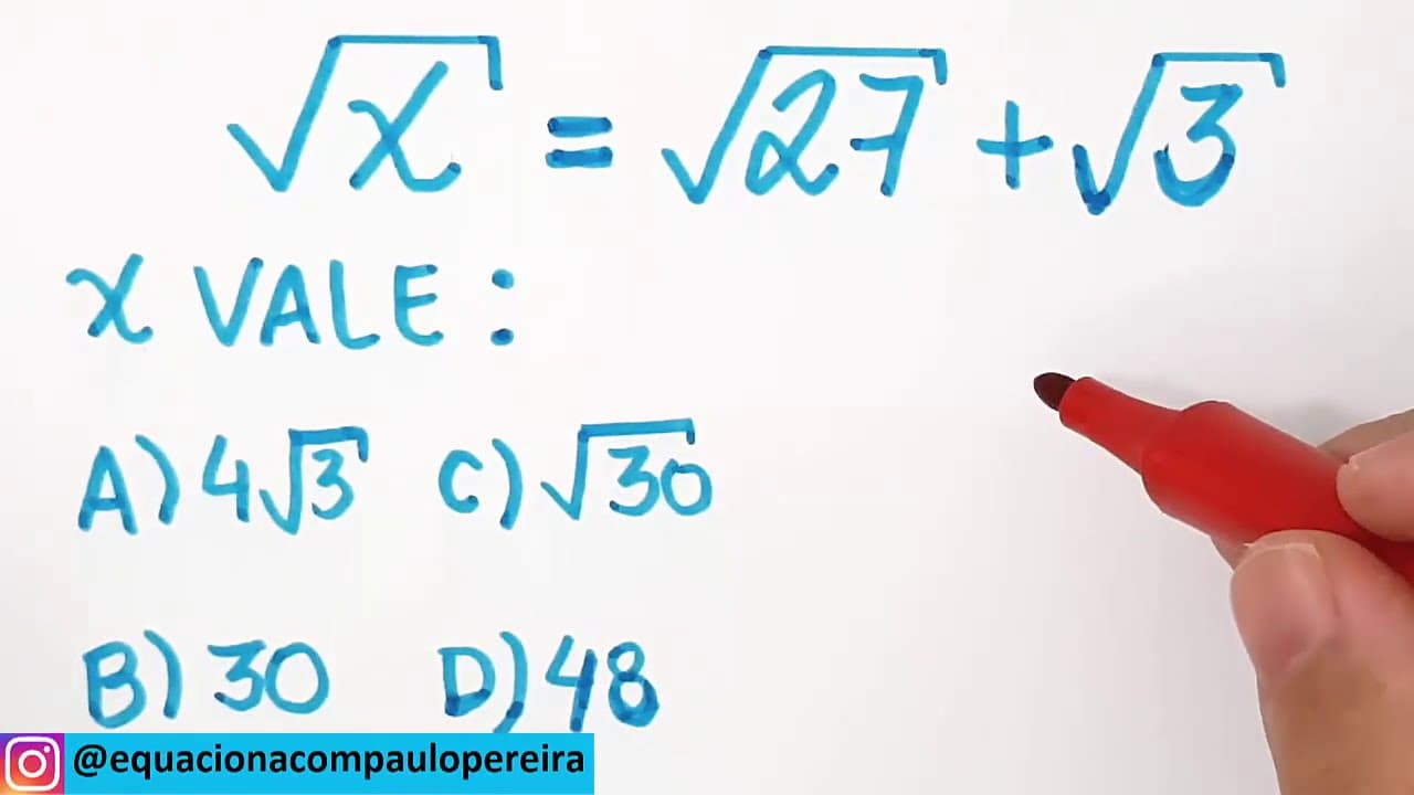 Thumbnail: 🔥 HELP MATEMÁTICA BÁSICA - Equação irracional  #157