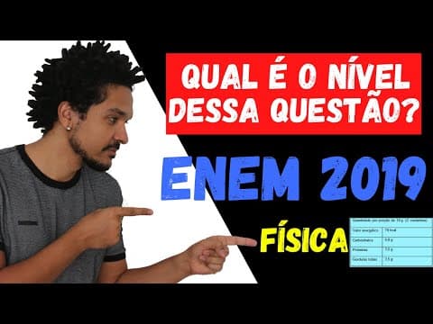Thumbnail da aula: (Enem 2019)  Em uma aula experimental de calorimetria, uma professora queimou 2,5 g de castanha de
