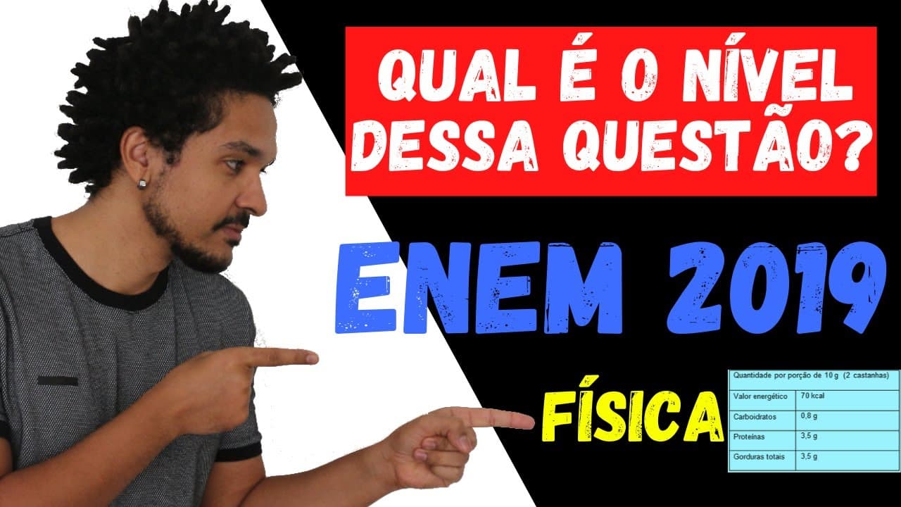 Thumbnail: (Enem 2019)  Em uma aula experimental de calorimetria, uma professora queimou 2,5 g de castanha de