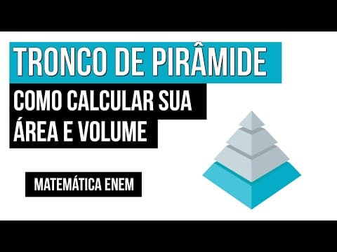 Thumbnail da aula: TRONCO DE PIRÂMIDE: como calcular sua área e volume | Matemática para o Enem | Lucas Borguezan