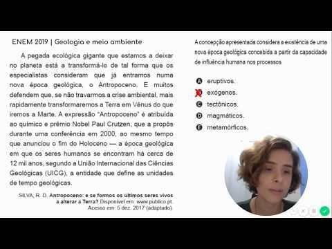 Thumbnail da aula: ENEM 2019 - Geografia | Antropoceno - Pegada Ecológica