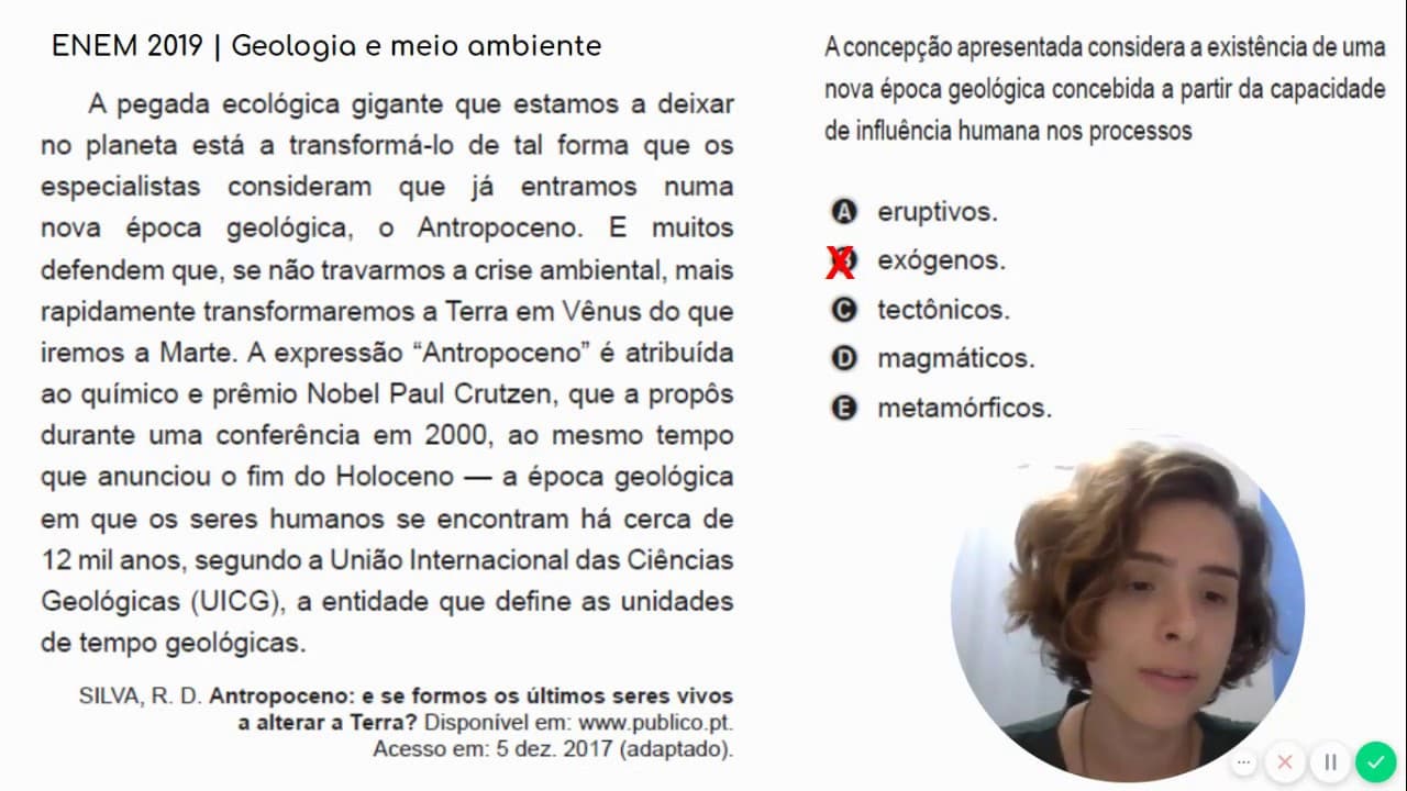 Thumbnail: ENEM 2019 - Geografia | Antropoceno - Pegada Ecológica