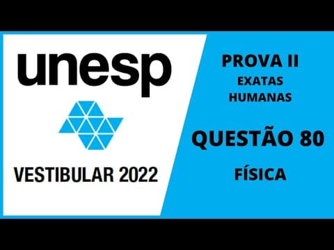 Thumbnail da aula: UNESP 2022 - EXATAS E HUMANAS - FÍSICA - QUESTAO 80